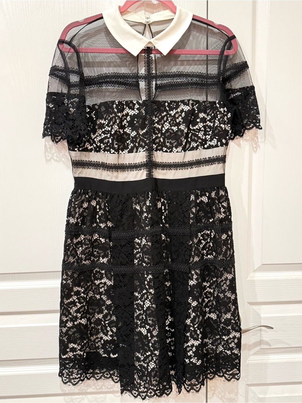 Nordstrom Peter Pan Collar Black Lace Dress